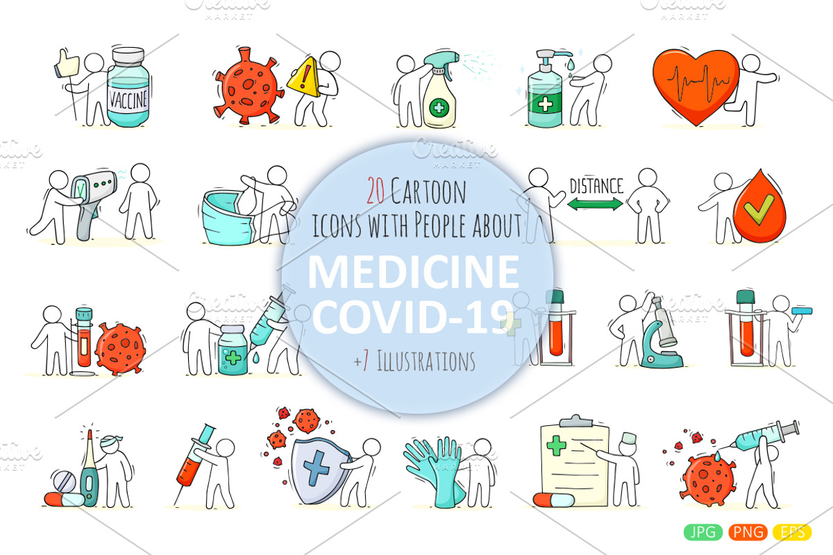 Medicine set with People, a Healthcare Illustration by Sapunkele (Photo 1 of 4)