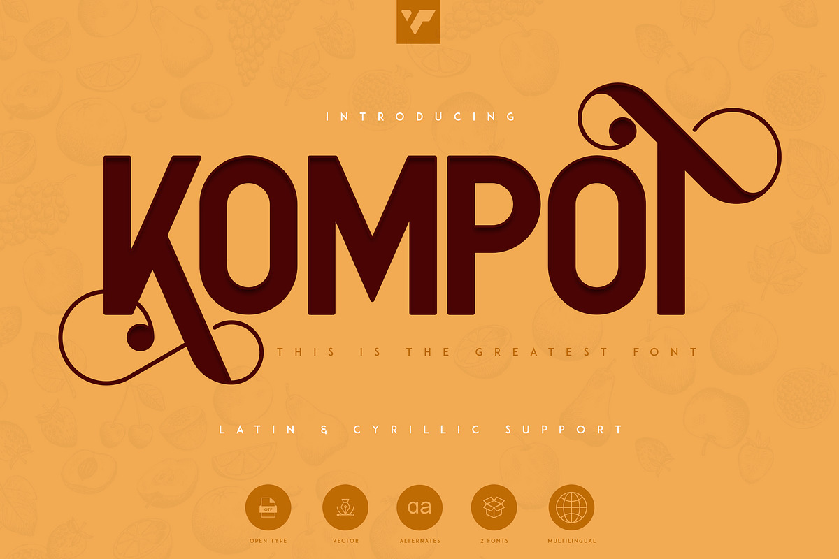 Kompot Sans - 2 fonts, a Sans Serif Font by VP Fonts (Photo 1 of 10)