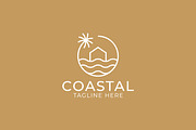 Coastal House Simply Line Logo Badge, a Branding & Logo Template by Signatoro (Thumbnail 3 of 3)
