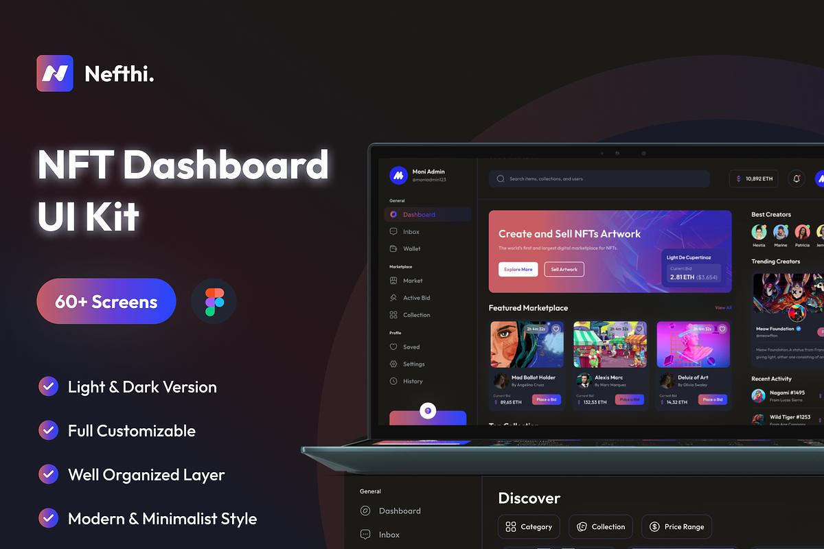 Nefthi - NFT Dashboard UI Kit