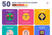 50 Bike and Bicycles Icons, an Outline Icon by Dighital (Thumbnail 6 of 10)