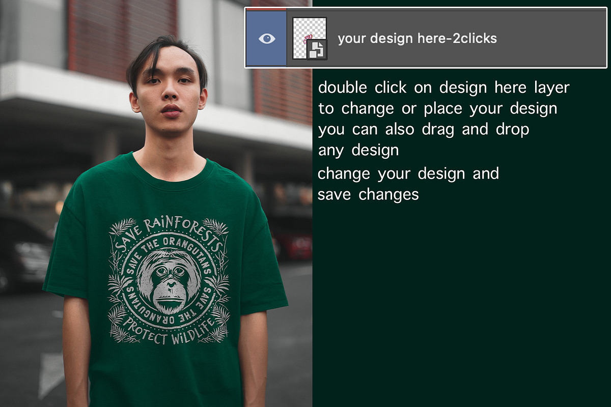 front oversize t-shirt mockup PSD, a Shirt Mockup by NH graphic (Photo 2 of 5)
