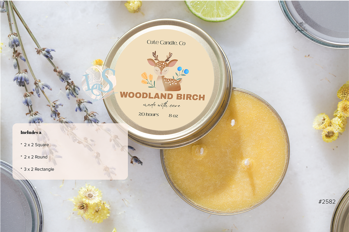 Cute Woodland Deer Candle Labels, a Stationery Template by Little Creative Scribbles (Photo 2 of 6)