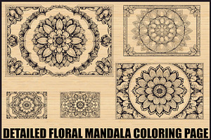 Intricate Floral Mandala Art Set, an Illustration by Designs_River