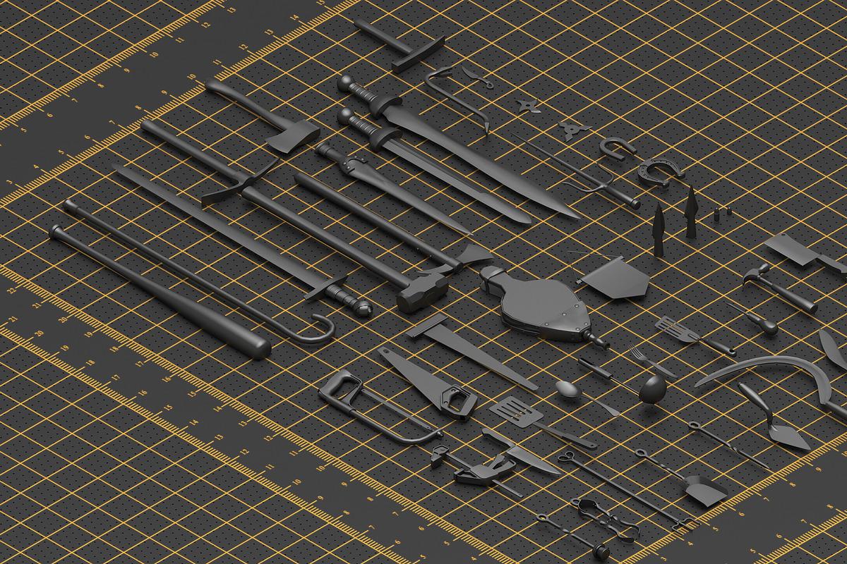 Mega pack items kitbash, an Object 3D Model by MohamedHussien1 (Photo 6 of 8)