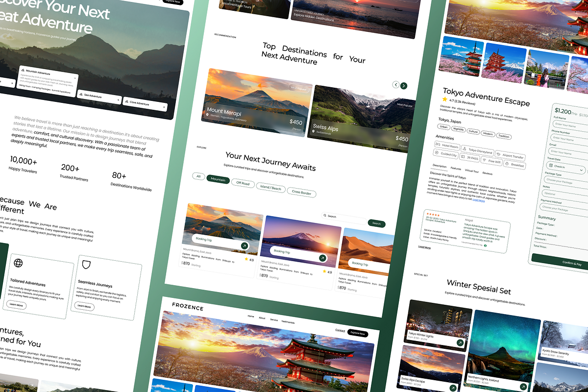 Frozence -Travel Agency Landing Page preview 4