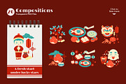 Minimal Chinese New Year Vibes, a Seasonal Illustration by CreativeValuation (Thumbnail 3 of 11)