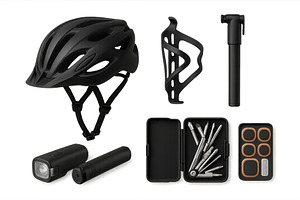 Essential cycling gear for safety, an Illustration by ZinetroN