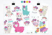 Spring Llamas, an Illustration by PrettyBundles (Thumbnail 2 of 5)