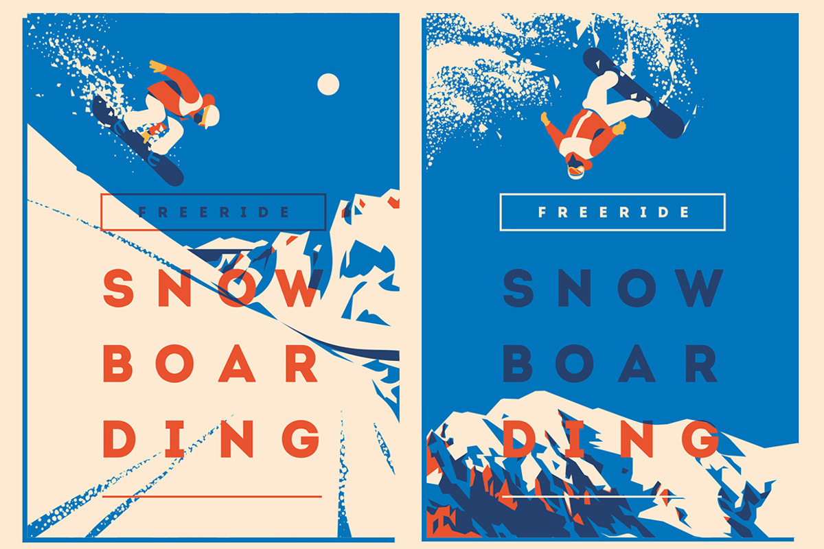 -50% Snowboard Posters&T-Shirt print, a Person Illustration by Alexander Baidin (Photo 3 of 7)