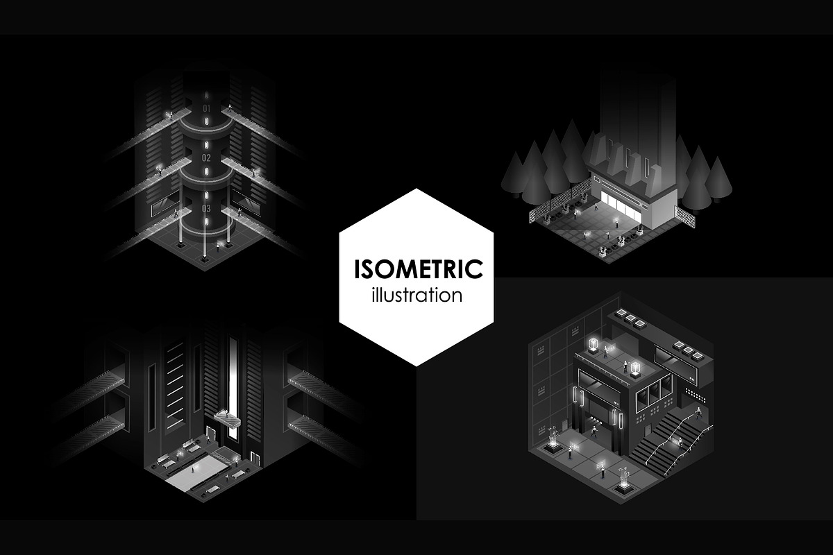 Dark isometric LAB, a Work Illustration by Andrew_Derr (Photo 5 of 5)