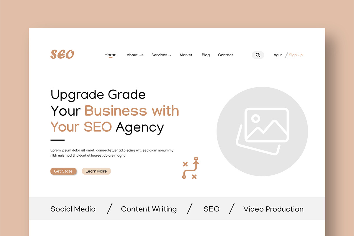 SEO Agency Wireframe UI Template, an UI Kit Template by CreativeShaper (Photo 2 of 5)