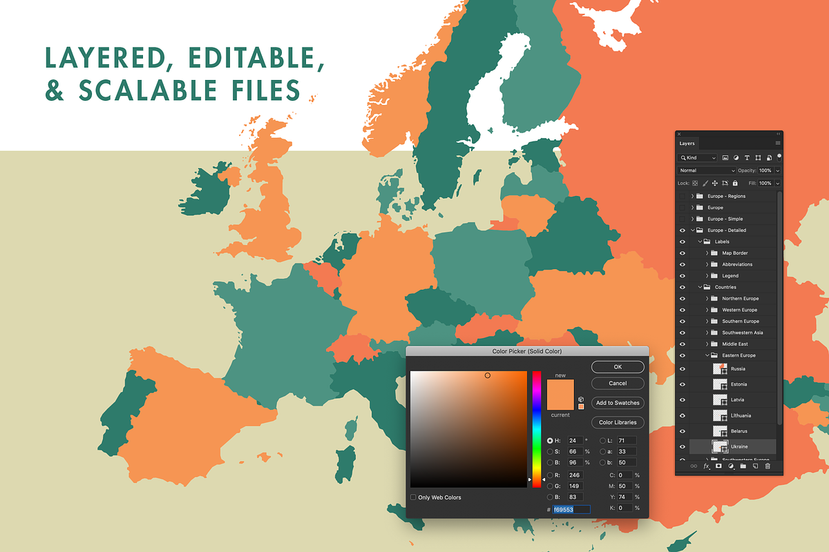 Europe Vector Map, a Graphic by Ben Buysse (Photo 3 of 4)