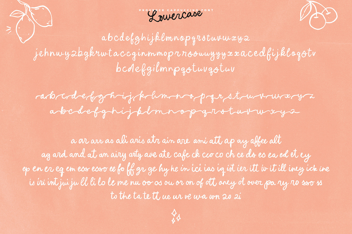 Provence Cappuccino Script & Doodles, a Handwritten Font by Ivan Rosenberg (Photo 8 of 12)