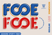 Fooe Fooe Font | Sporty Retro Font, a Sans Serif Font by WhymoreArt (Thumbnail 1 of 11)