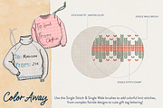 Sweater Knit Brushes For Procreate, a Brush Add-On by Wooly Pronto (Thumbnail 9 of 11)