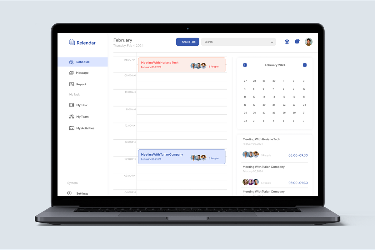 Relendar - Calendar Dashboard, an UI Kit Template by Annora Studio (Photo 4 of 6)