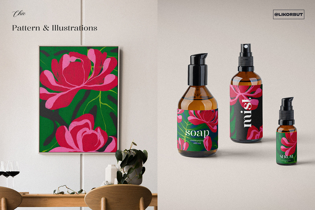 Bold Tropical Floral Pattern, a Pattern Graphic by likorbut (Photo 5 of 15)