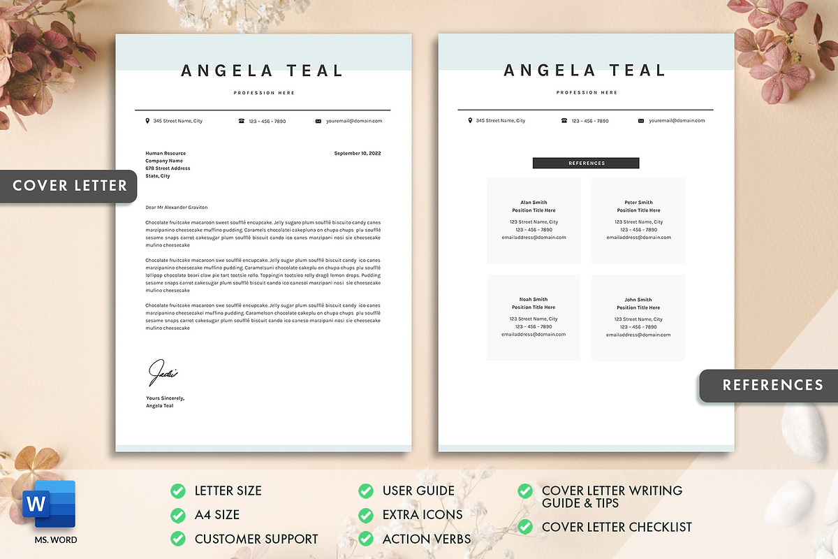 Professional Resume CV Template Word, a Resume Template by GResume (Photo 4 of 9)