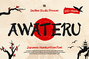 Awateru - Japanese Handwritten Font, a Handwritten Font by Inviline.co (Thumbnail 1 of 10)