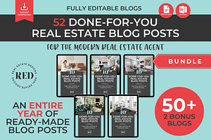 52 DONE FOR YOU REAL ESTATE BLOGS