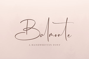 Balmonte, a Script Font by pineungtype