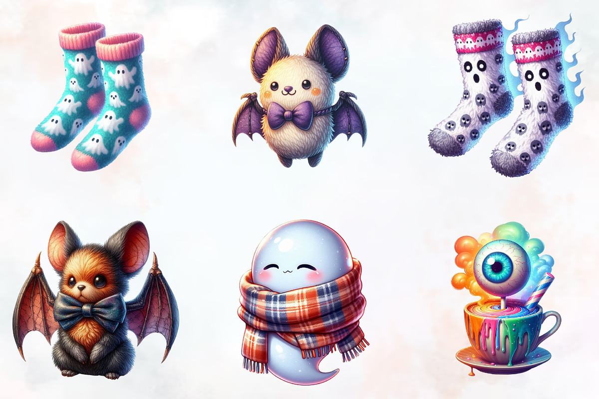 Cozy Halloween Sublimation Clipart, a Seasonal Illustration by RobertsArt (Photo 2 of 7)