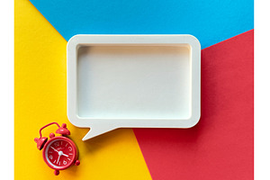 White speech bubble-shaped tray and, a Photo by tilialucida