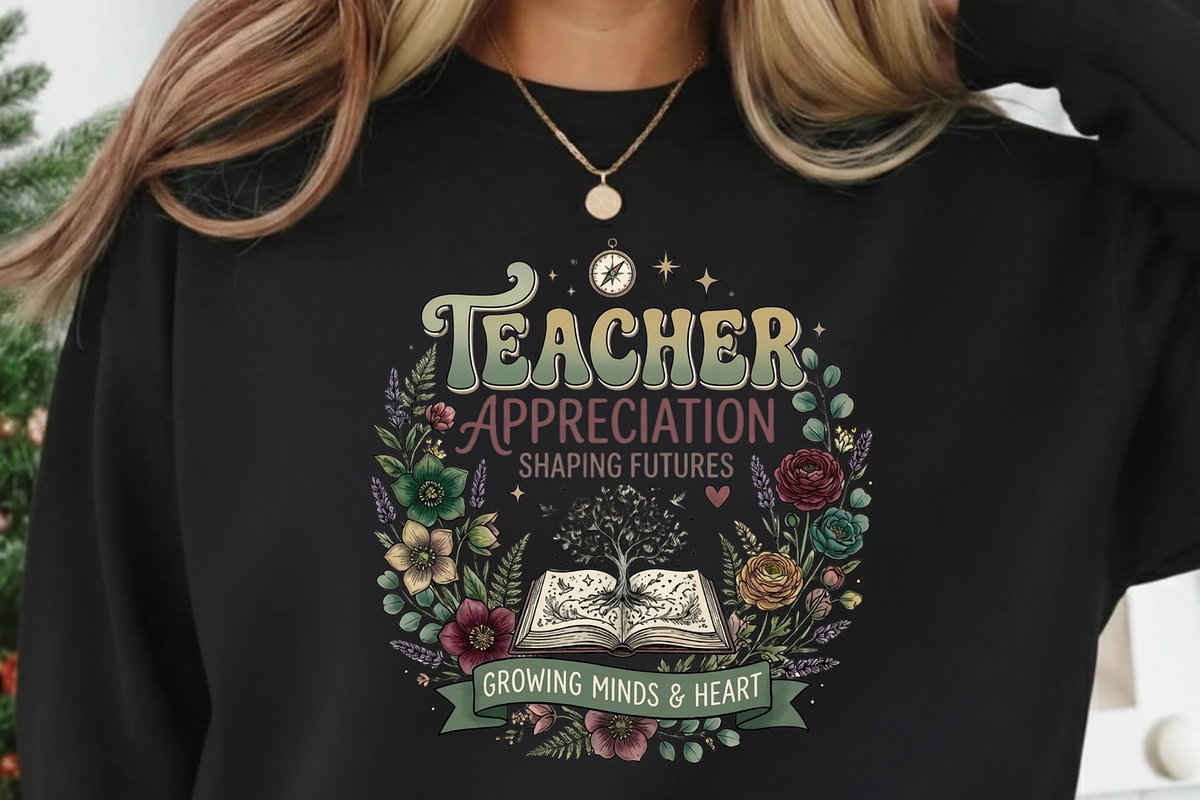 Retro Floral Teacher PNG, Teacher, a Graphic by Vector Portal (Photo 3 of 8)