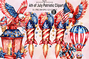 4th of July Patriotic Png Clipart Bu, an Illustration by SVGArt (Thumbnail 1 of 9)