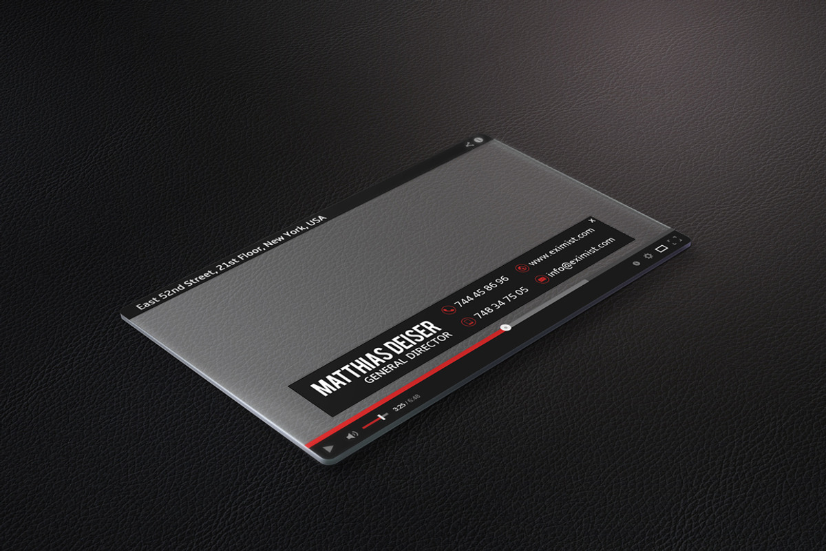 Transparent Youtube Business Card, a Business Card Template by Marvel (Photo 3 of 3)