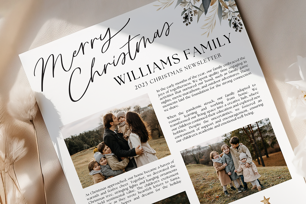 Christmas Newsletter Canva Template, a Stationery Template by SarenkaDesignShop (Photo 5 of 5)