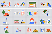 Travel Illustrated Icons, a Seasonal Illustration by magictragic (Thumbnail 2 of 2)
