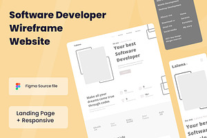 Software Developer Wireframe Website