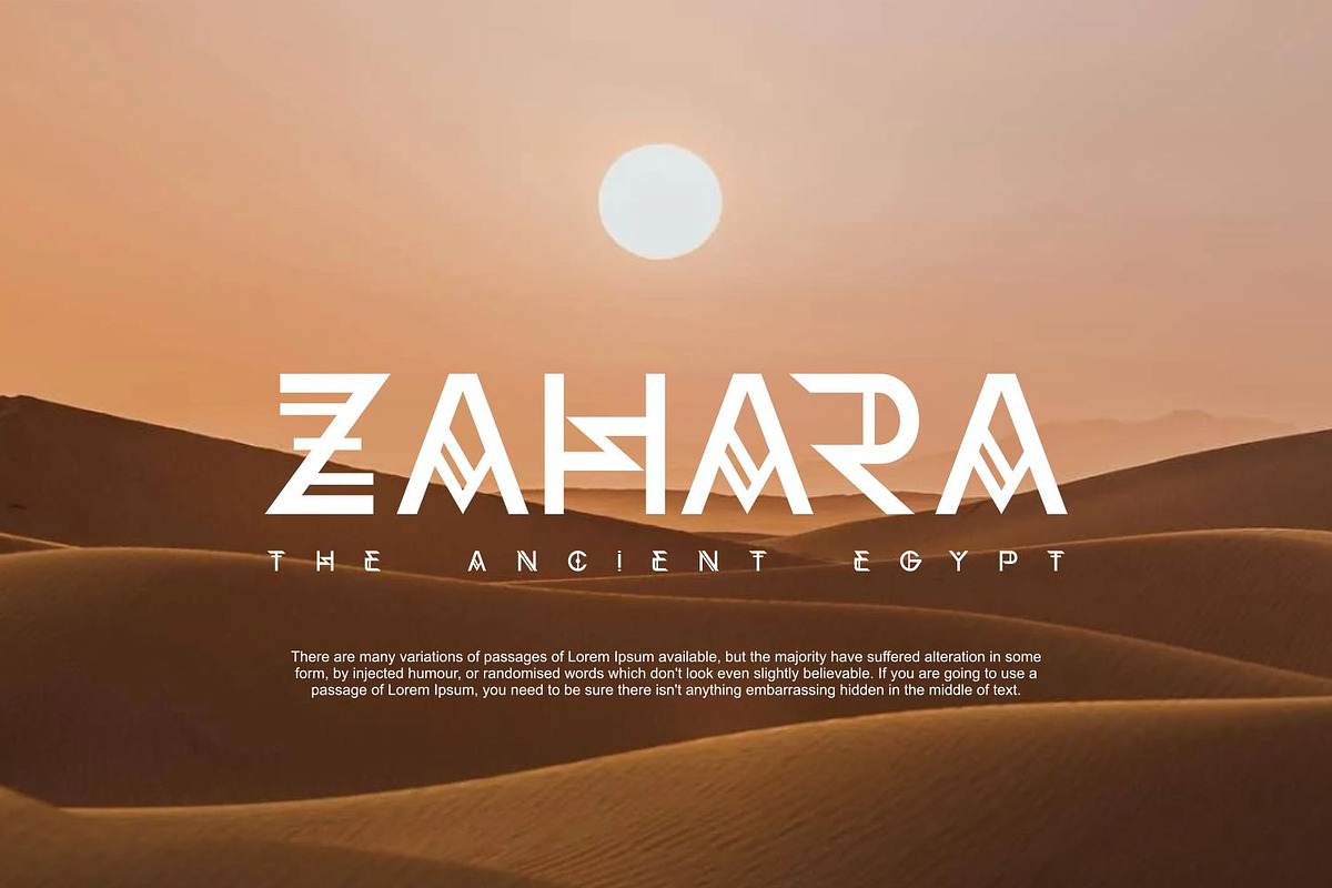 Zahir Font | Etnic Display Font, a Sans Serif Font by WhymoreArt (Photo 3 of 10)