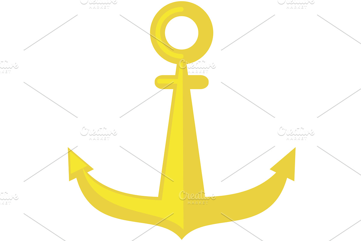 Cartoon anchor vector marine ship, an Object Illustration by SiberianArt