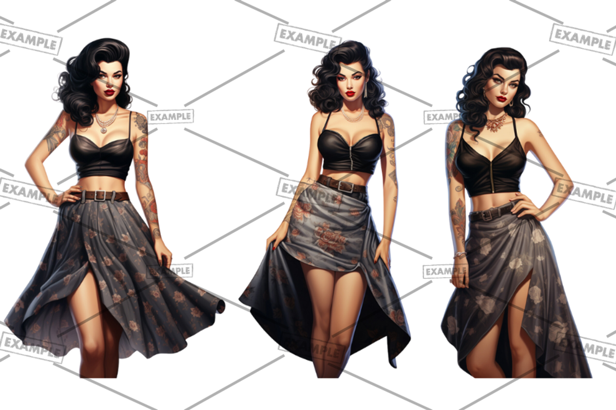 Rockabilly Women Bulk Bundle of 68, a Graphic by Jay Major Designs (Photo 8 of 20)
