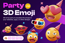Emoty - 3D Party Emoji by  in 3D