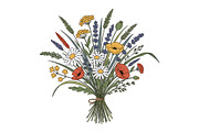 Wildflower Bouquet Botanical, a Person Illustration by Gfx_Store (Thumbnail 3 of 3)