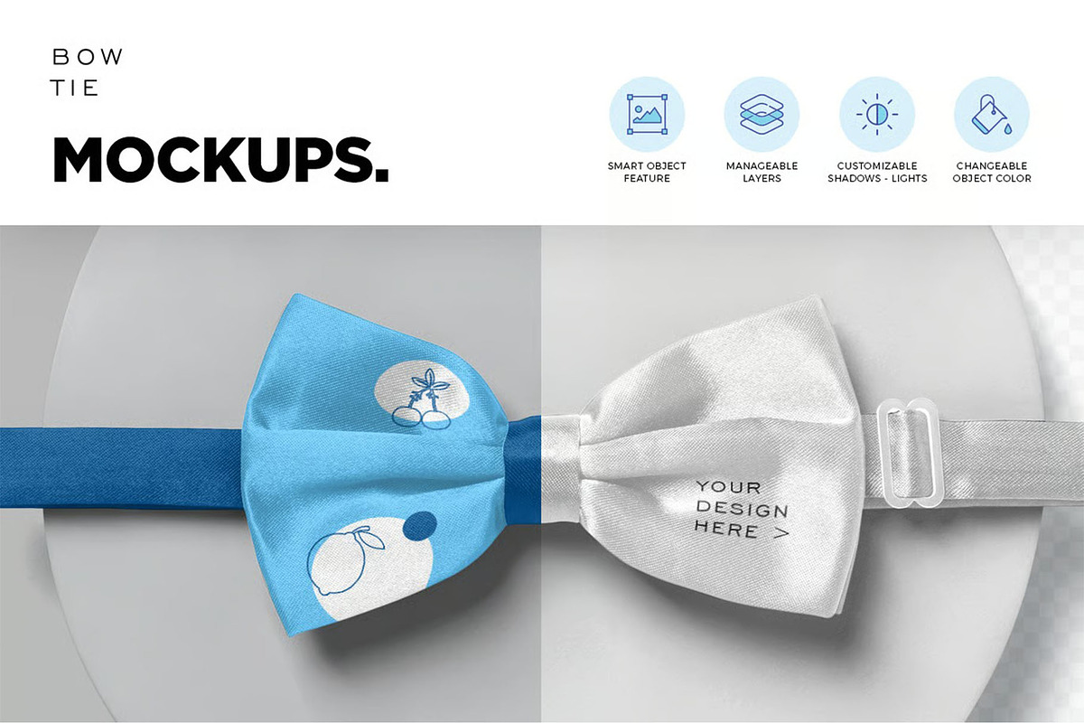 Bow Tie Mockups, an Advertising Mockup by megostudi0 (Photo 5 of 7)