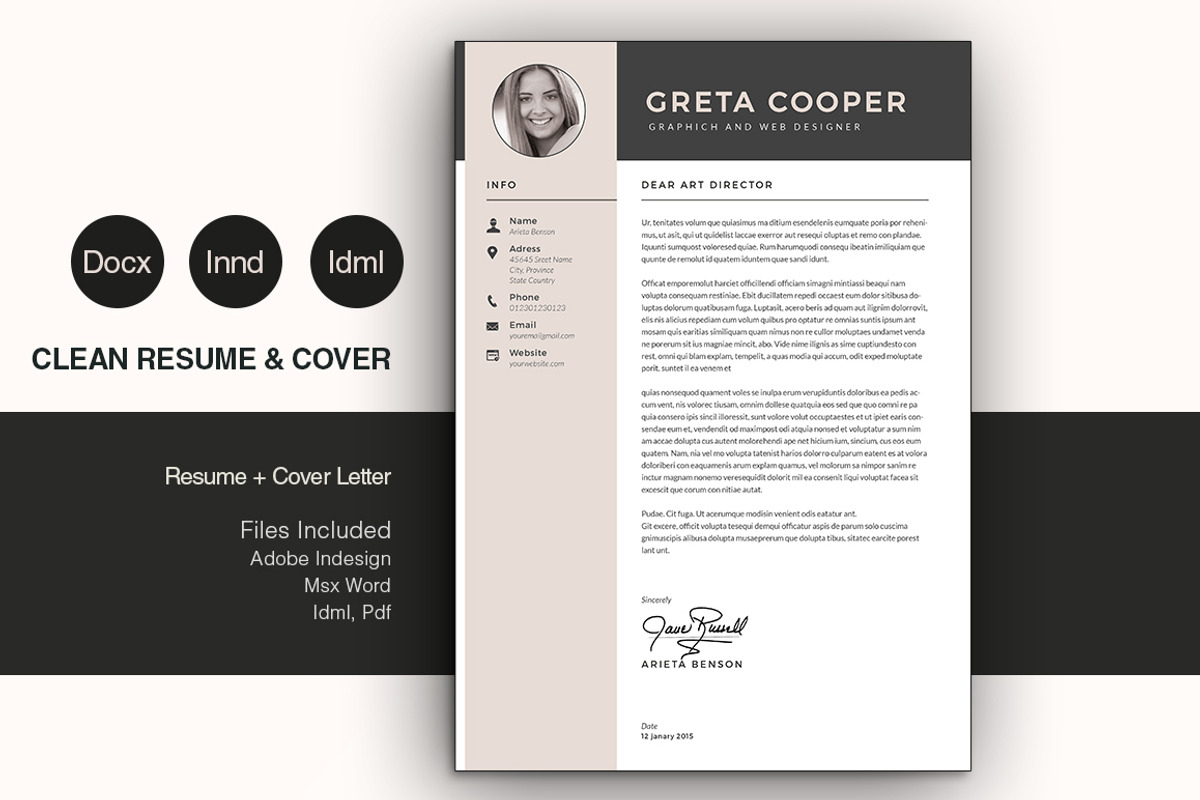 Clean Cv-Resume II, a Resume Template by Estartshop (Photo 4 of 4)