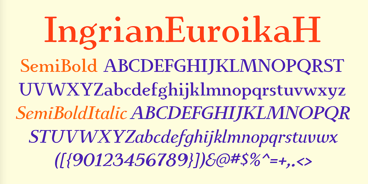 IngrianEuroika, a Serif Font by Ingrimayne Type (Photo 5 of 9)
