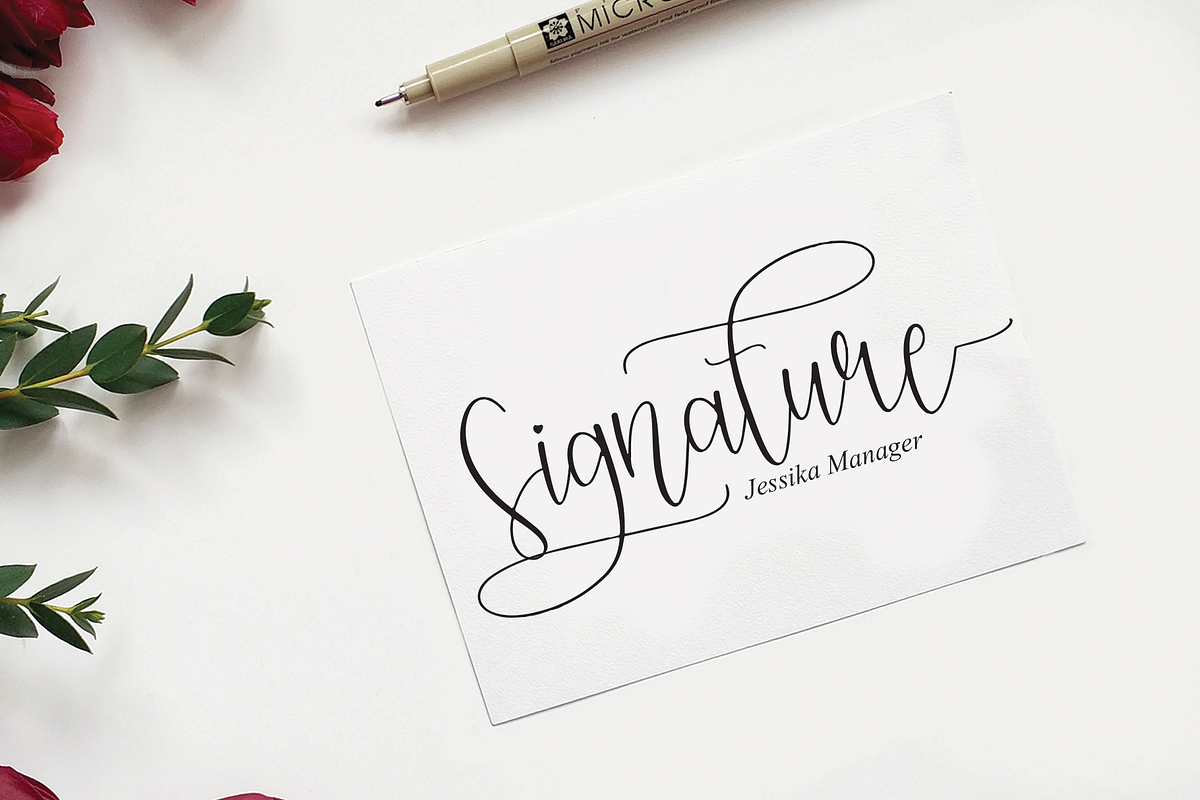 Sagantha | Script Font, a Script Font by Scratchones (Photo 5 of 8)