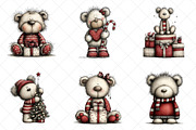 Christmas Teddy Bears Clipart, an Illustration by SinaCreation (Thumbnail 3 of 7)