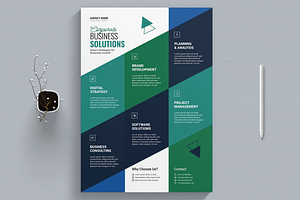 Corporate Business Solutions Flyer, a Flyer Template by MightyDesign