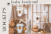 Baby Onesie Autumn Mockup Bundle, a Shirt Mockup by Neutral Mockups (Thumbnail 1 of 4)