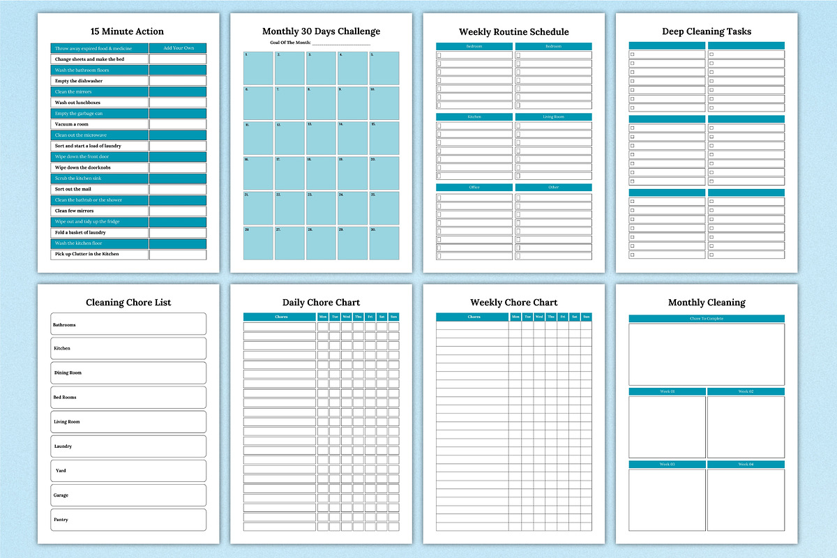 Decluttering Planner & Workbook, a Stationery Template by Shumaya (Photo 4 of 5)