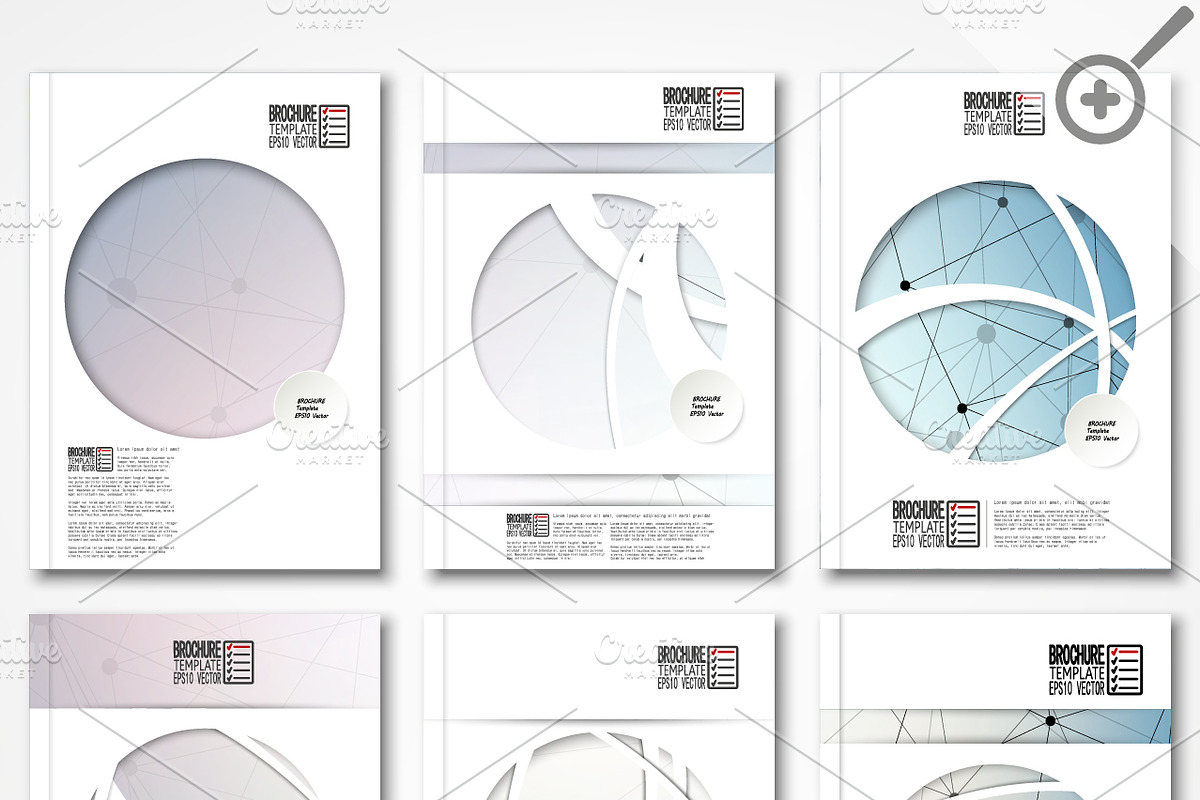 Brochure template with molecules, a Technology Illustration by VectorShop (Photo 3 of 5)