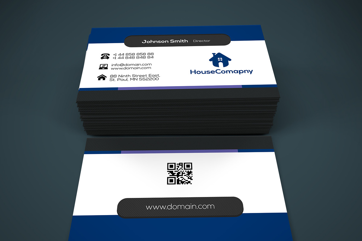 Corporate Business Card, a Business Card Template by Sajida Salim (Photo 2 of 2)