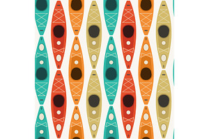 Kayak Seamless Pattern